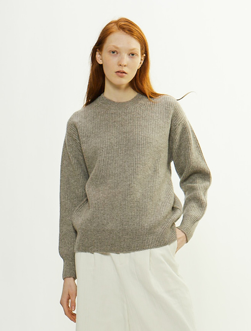 ヤククルーネックセーター