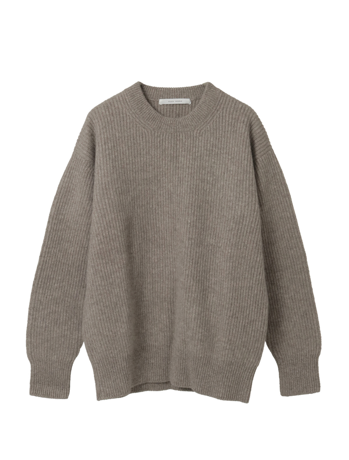 ヤククルーネックセーター 詳細画像 ベージュ 1