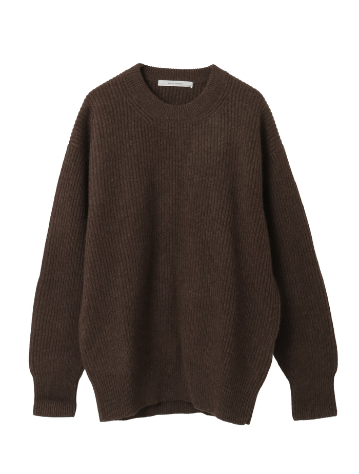 ヤククルーネックセーター 詳細画像 ブラウン 1
