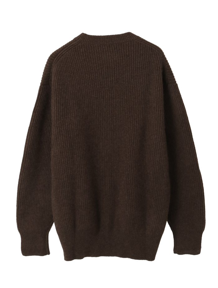 ヤククルーネックセーター 詳細画像 ブラウン 2