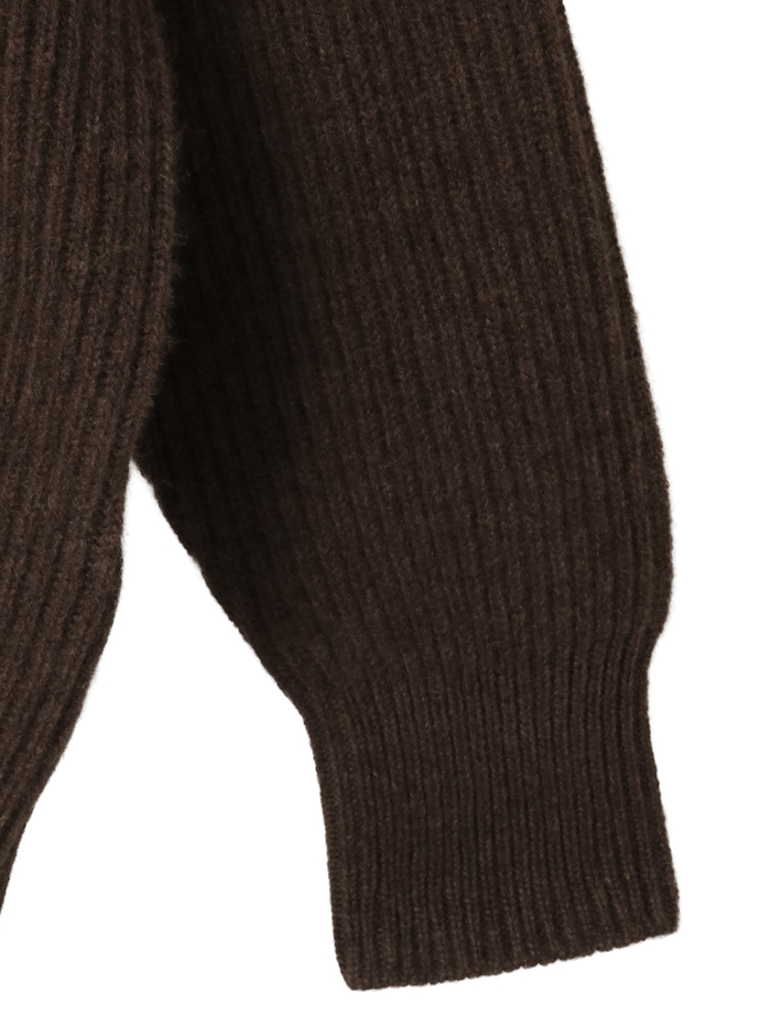 ヤククルーネックセーター 詳細画像 ブラウン 4