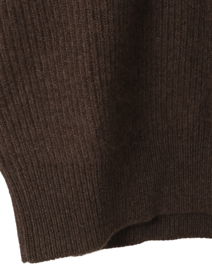 ヤククルーネックセーター 詳細画像 ブラウン 5