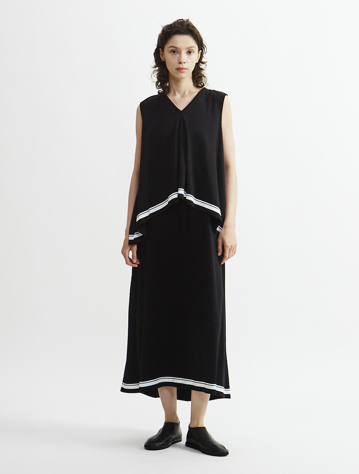 【Archive Dress Collection】アルビニオーガニックスムースセパレートワンピース 詳細画像 ブラック 1