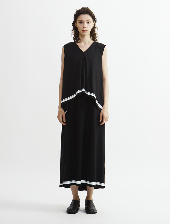【Archive Dress Collection】アルビニオーガニックスムースセパレートワンピース 詳細画像 ブラック 2