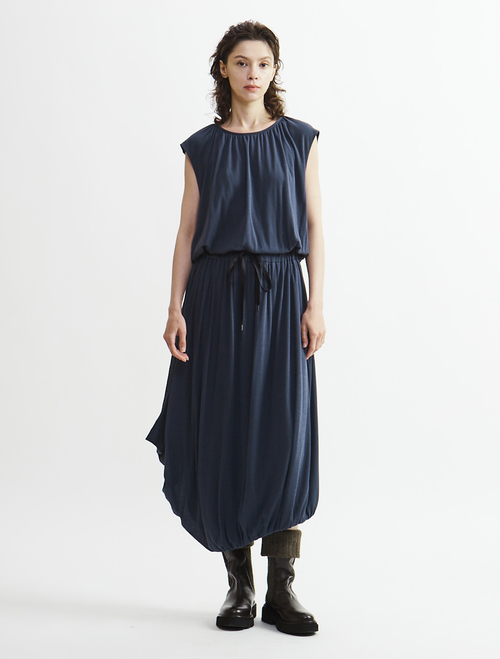 【Archive Dress Collection】シアーハイツイストフライスギャザーワンピース