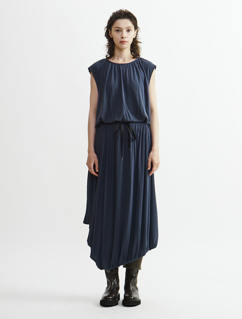 【Archive Dress Collection】シアーハイツイストフライスギャザーワンピース