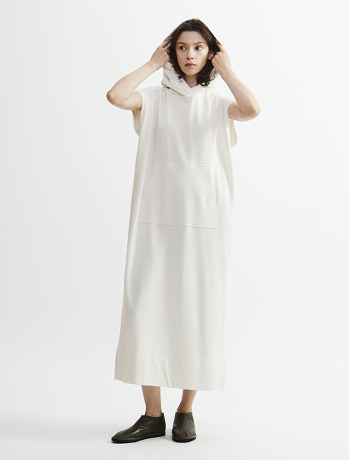 【Archive Dress Collection】ラミーコットン裏毛パーカーワンピース