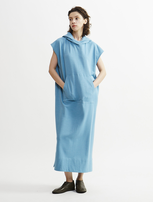 【Archive Dress Collection】ラミーコットン裏毛パーカーワンピース
