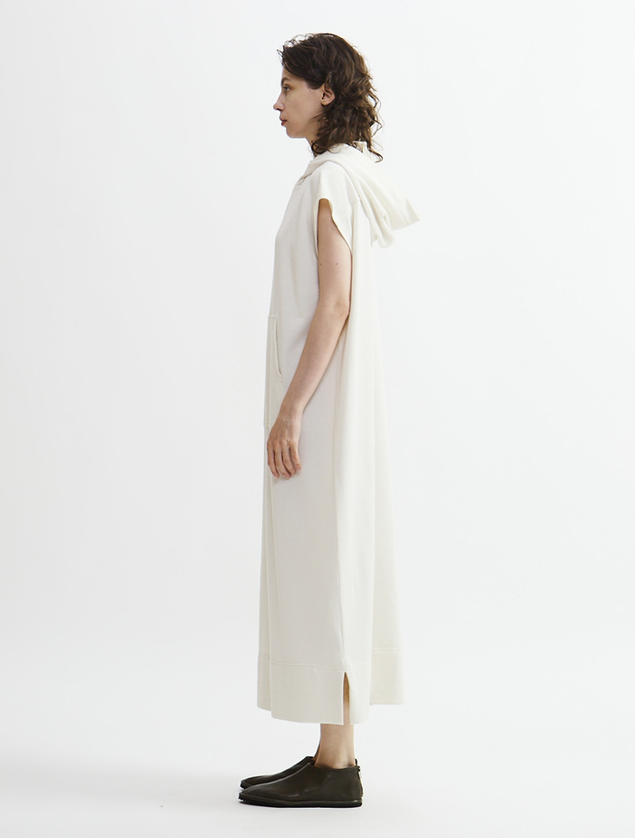 【Archive Dress Collection】ラミーコットン裏毛パーカーワンピース 詳細画像 アイボリー 3