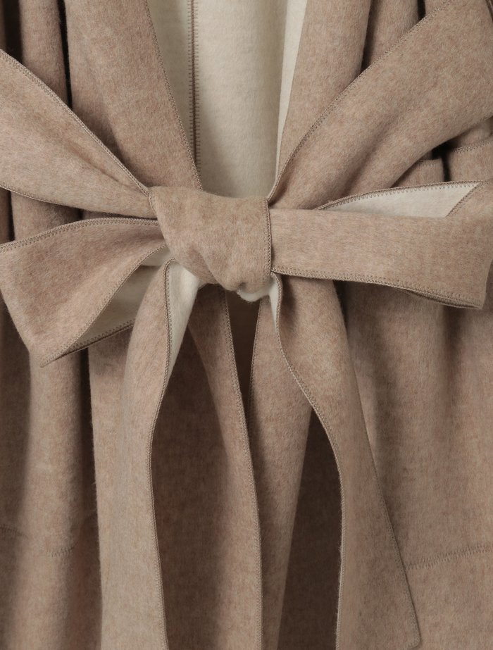 ウールカシミヤダブルクロスジャージインコードロックロングコート 詳細画像 ベージュ 12