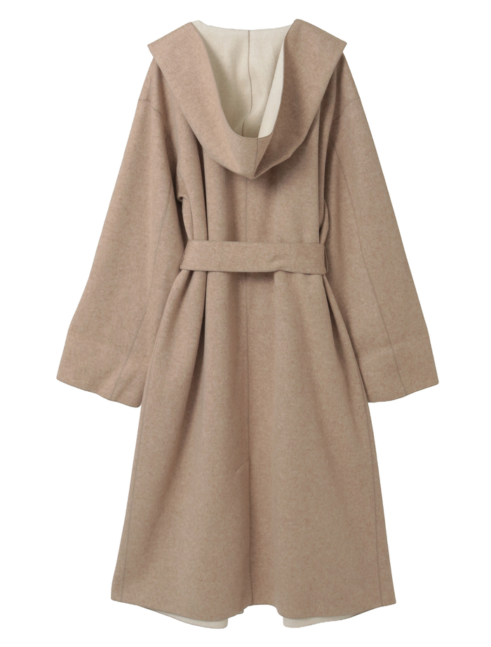 ウールカシミヤダブルクロスジャージインコードロックロングコート 詳細画像 ベージュ 6