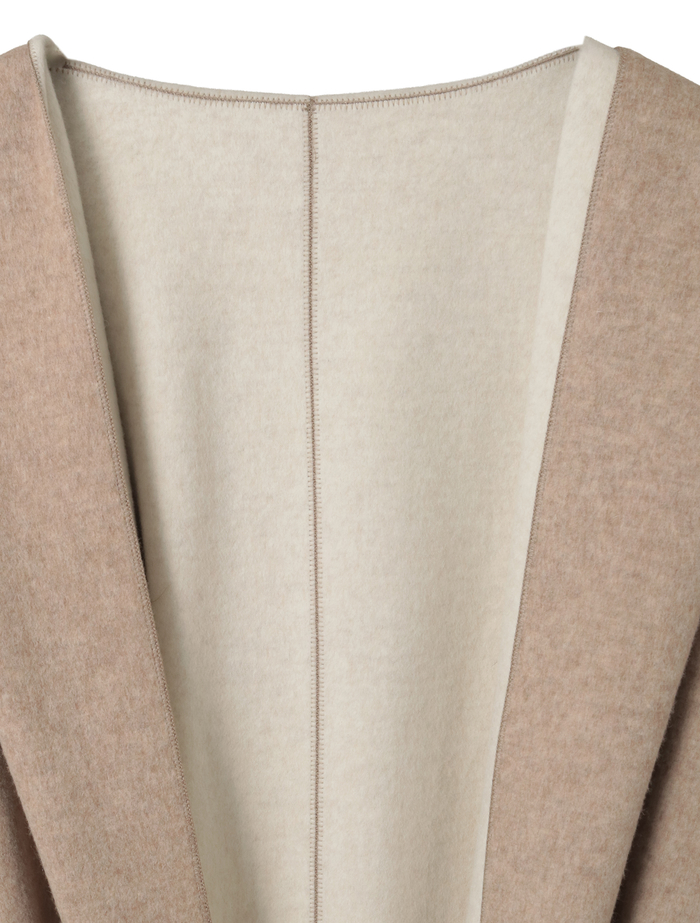 ウールカシミヤダブルクロスジャージインコードロックロングコート 詳細画像 ベージュ 7