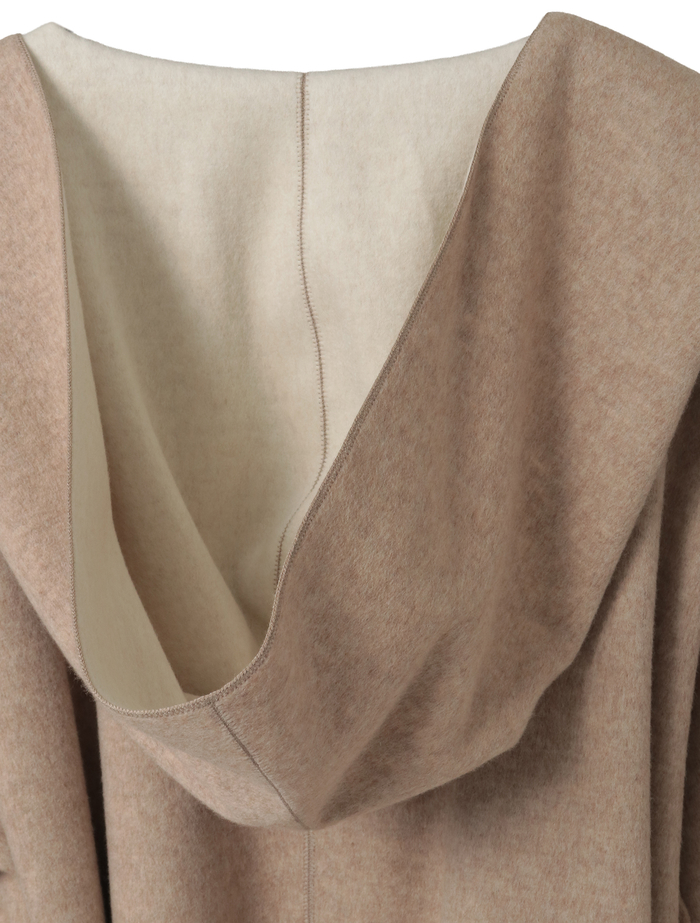 ウールカシミヤダブルクロスジャージインコードロックロングコート 詳細画像 ベージュ 8