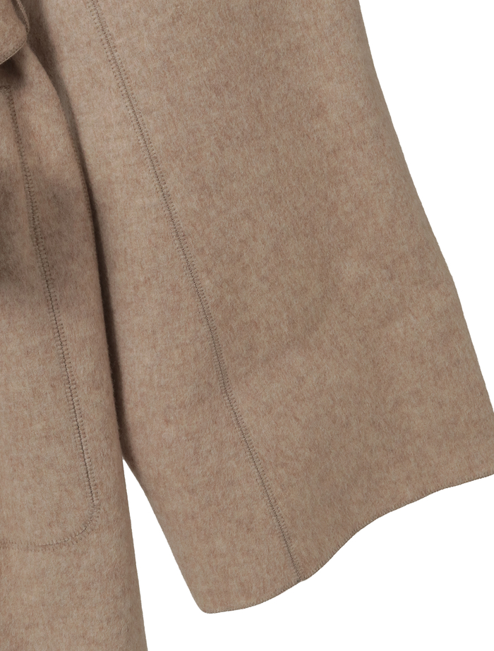 ウールカシミヤダブルクロスジャージインコードロックロングコート 詳細画像 ベージュ 9