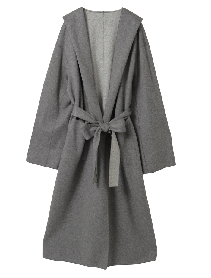 ウールカシミヤダブルクロスジャージインコードロックロングコート 詳細画像 グレー 1