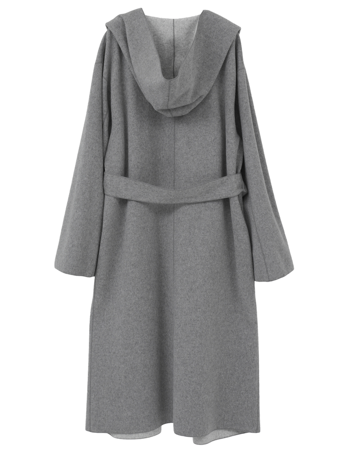 ウールカシミヤダブルクロスジャージインコードロックロングコート 詳細画像 グレー 2