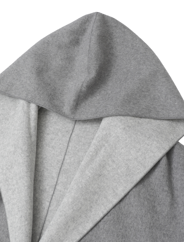 ウールカシミヤダブルクロスジャージインコードロックロングコート 詳細画像 グレー 3