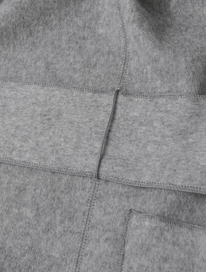 ウールカシミヤダブルクロスジャージインコードロックロングコート 詳細画像 グレー 8