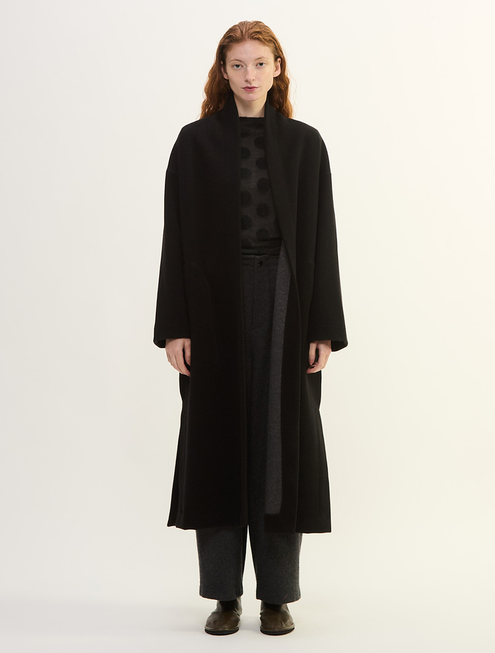 カシミヤフリースコート 詳細画像 ブラック 2