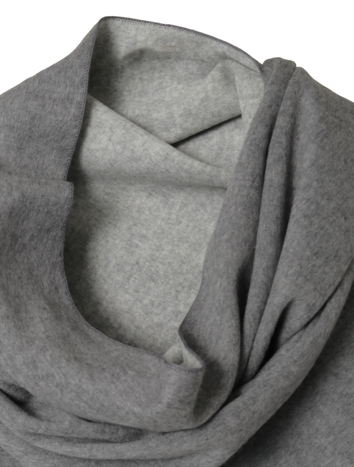 ウールカシミヤダブルクロスジャージ片袖ストール 詳細画像 グレー 3