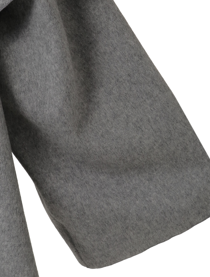 ウールカシミヤダブルクロスジャージ片袖ストール 詳細画像 グレー 4