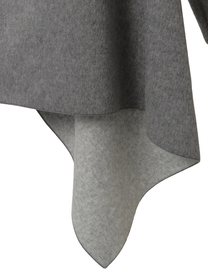 ウールカシミヤダブルクロスジャージ片袖ストール 詳細画像 グレー 5