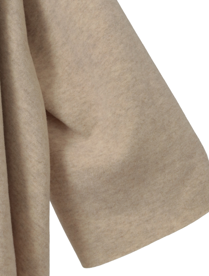 カシミヤフリース片袖ストール 詳細画像 ライトベージュ 8