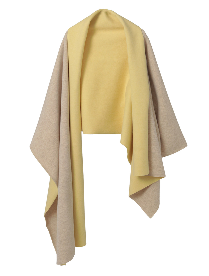 カシミヤフリース片袖ストール 詳細画像 ライトベージュ 9