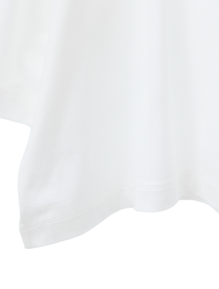 アップリケ花モチーフTシャツ 詳細画像 ホワイト 10