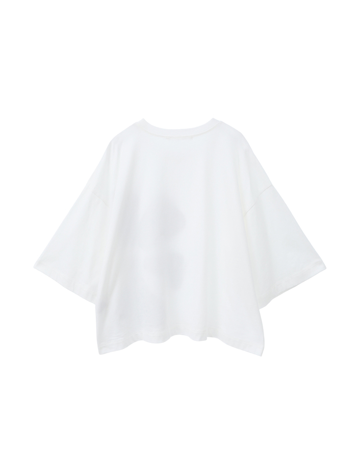 アップリケ花モチーフTシャツ 詳細画像 ホワイト 7