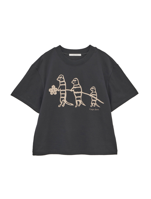 ミーアキャットプリントTシャツ