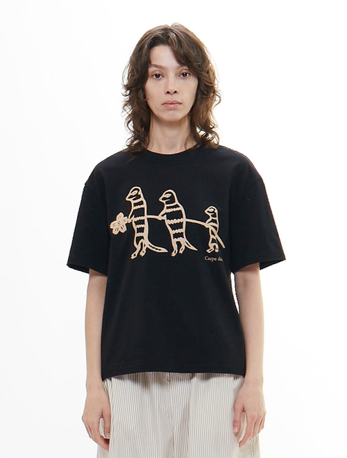 ミーアキャットプリントTシャツ