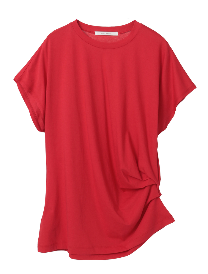 アルビニスタシフォンドレープTシャツ 詳細画像 レッド 1