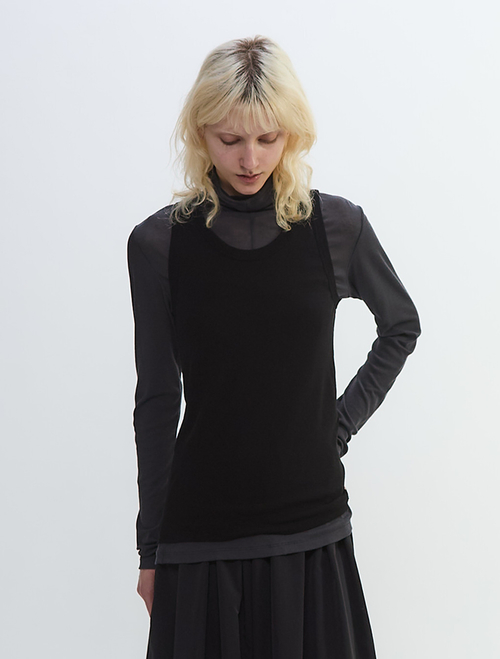 シア―ハイツイストフライスタンクトップレイヤードTシャツ