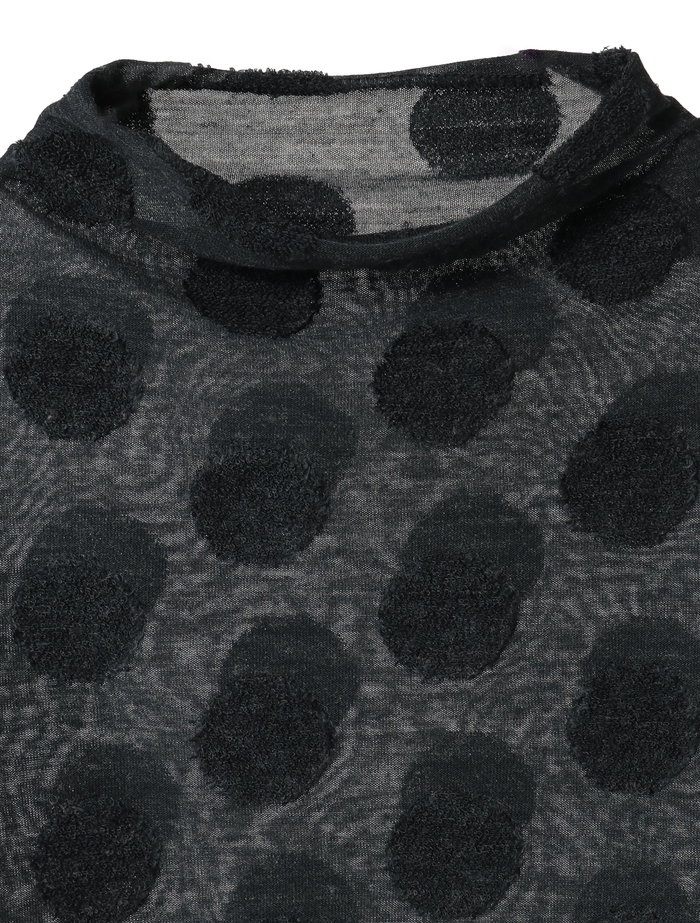 ドットジャージハイネックTシャツ 詳細画像 チャコールグレー 6