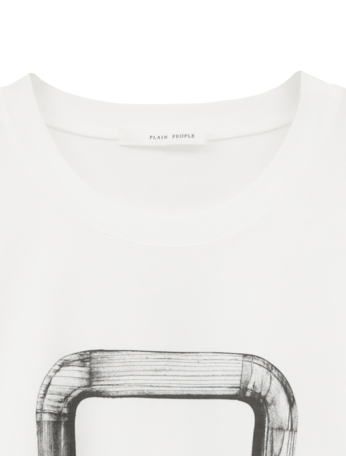 スーピマバイオスムースプリントTシャツ 詳細画像 ホワイト×フレーム 4