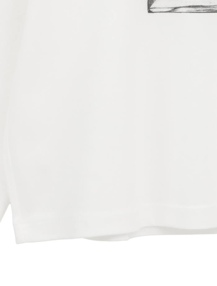 スーピマバイオスムースプリントTシャツ 詳細画像 ホワイト×フレーム 6