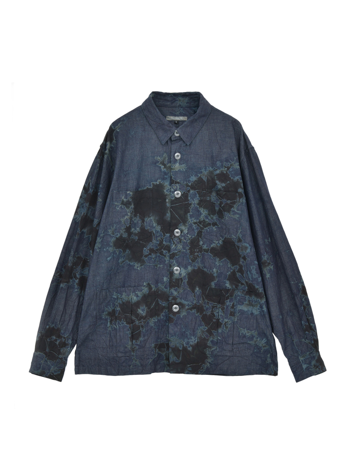 【SUZUSAN/スズサン】ブラウス/Madara Shibori Denim overshirt 詳細画像 インディゴブルー 1