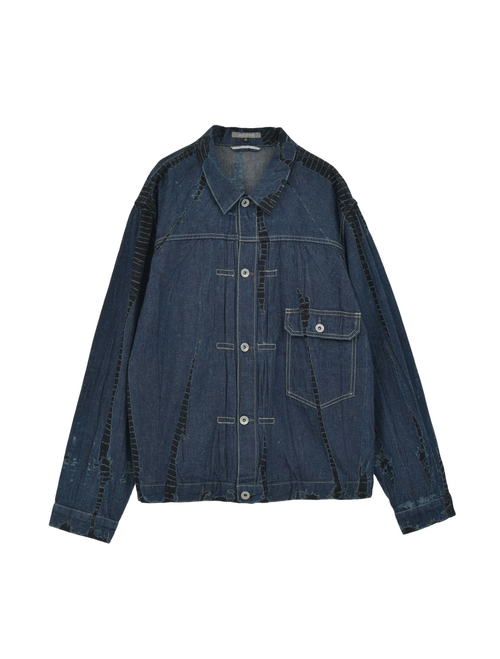 【SUZUSAN/スズサン】ジャケット/Tesuji Shibori Denim Jacket
