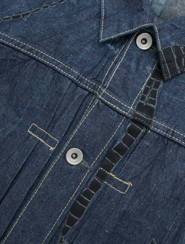 【SUZUSAN/スズサン】ジャケット/Tesuji Shibori Denim Jacket 詳細画像 インディゴブルー 4