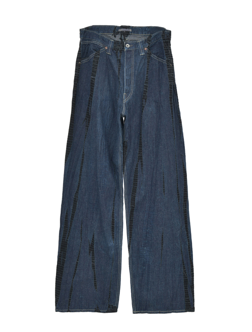 【SUZUSAN/スズサン】パンツ/Tesuji Shibori Denim Loose Fit pants
