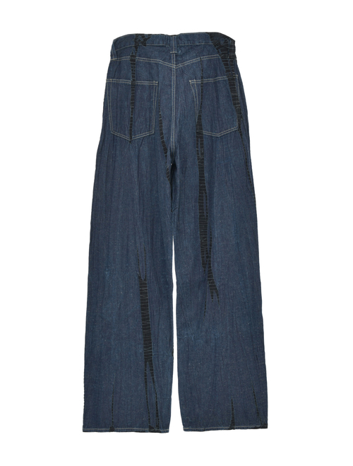 【SUZUSAN/スズサン】パンツ/Tesuji Shibori Denim Loose Fit pants