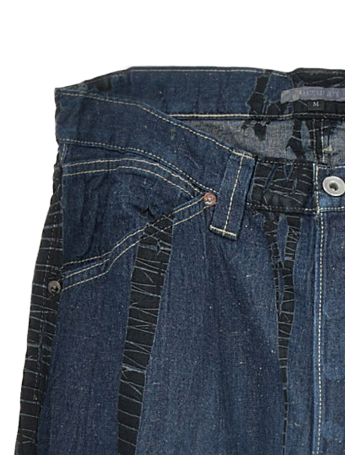 【SUZUSAN/スズサン】パンツ/Tesuji Shibori Denim Loose Fit pants 詳細画像 インディゴブルー 3