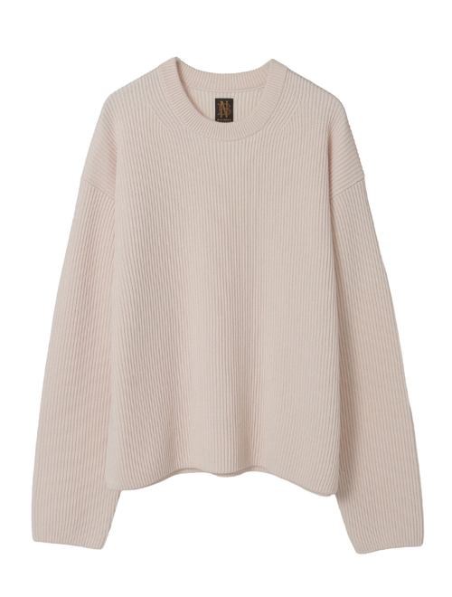 【BATONER/バトナー】セーター/SOLID WOOL RIB CREW NECK