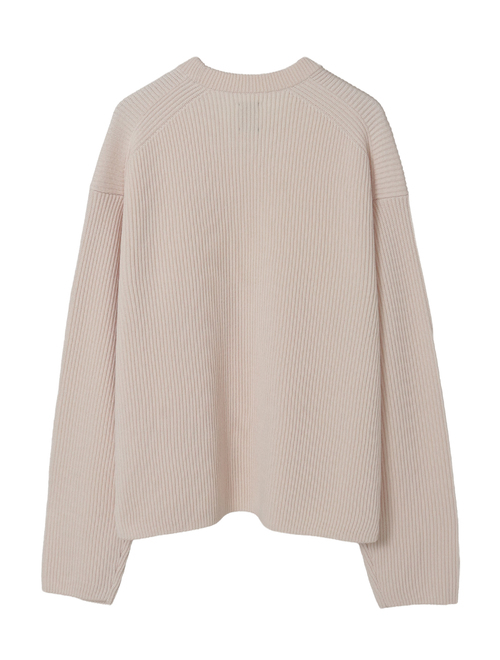 【BATONER/バトナー】セーター/SOLID WOOL RIB CREW NECK