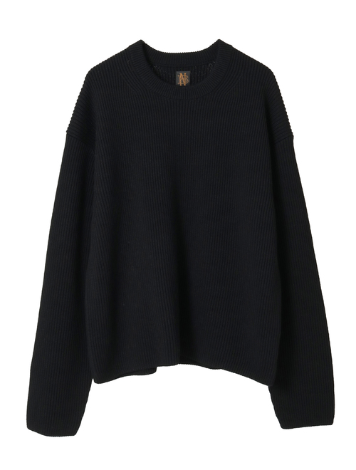 【BATONER/バトナー】セーター/SOLID WOOL RIB CREW NECK