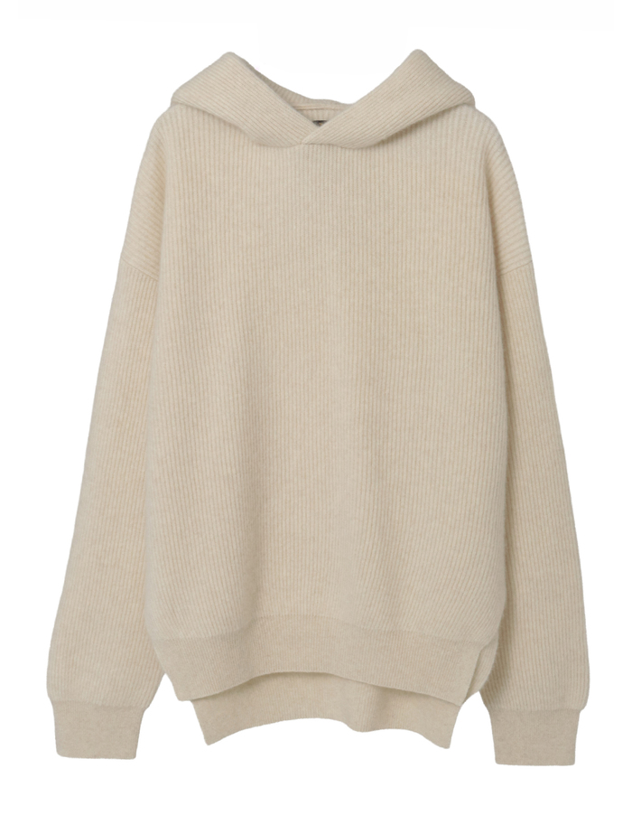 【BATONER/バトナー】セーター/CASHMERE FOX PULL PARKER 詳細画像 アイボリー 1