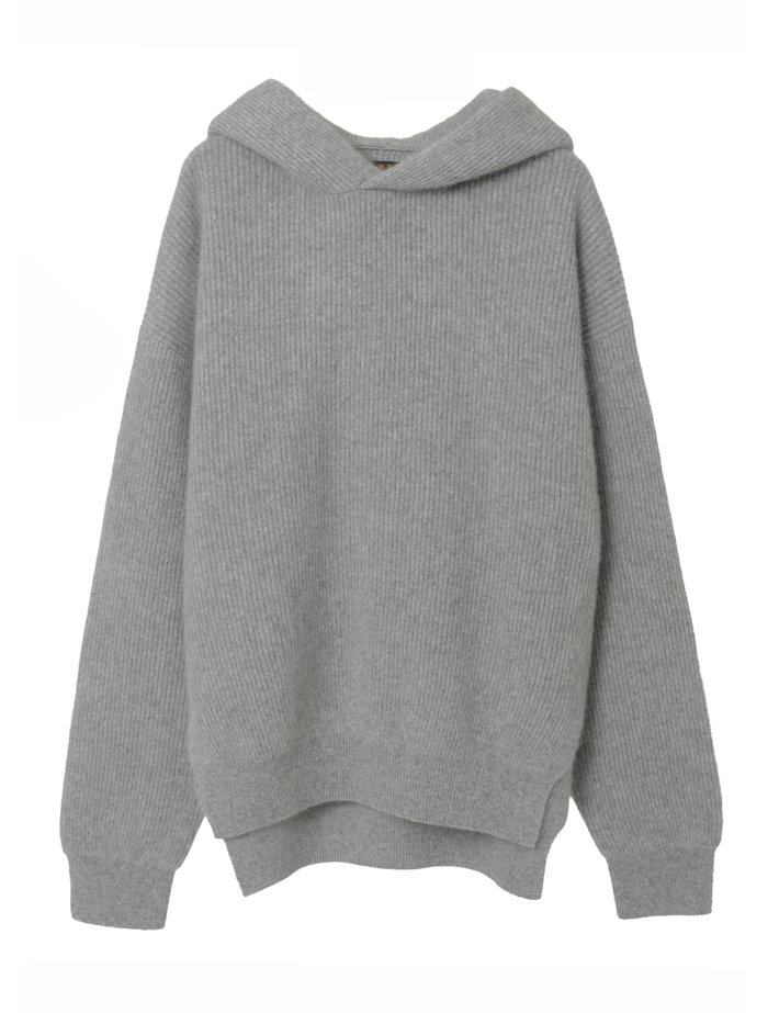【BATONER/バトナー】セーター/CASHMERE FOX PULL PARKER 詳細画像 グレー 1