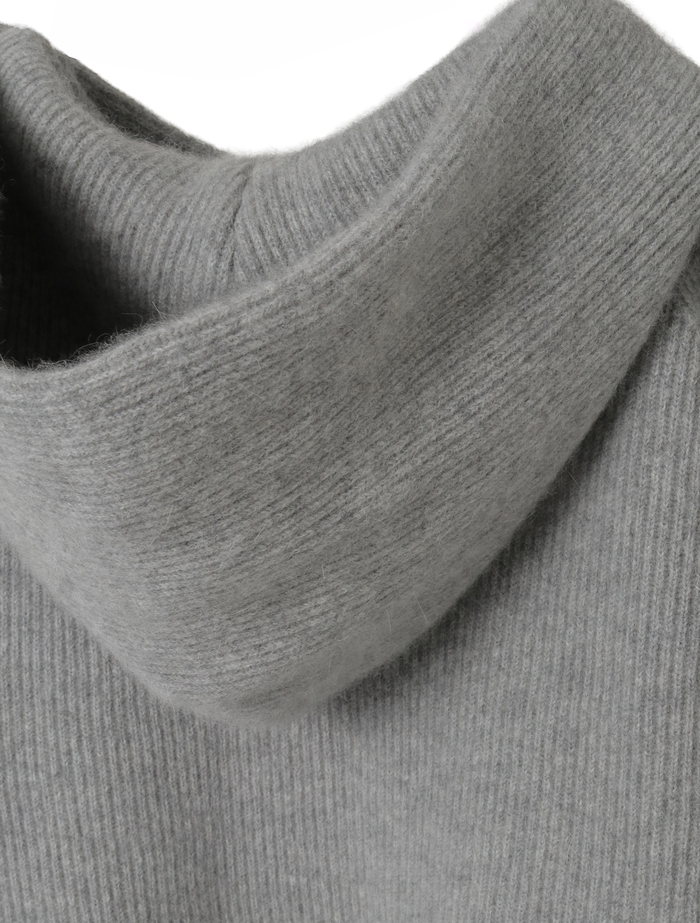 【BATONER/バトナー】セーター/CASHMERE FOX PULL PARKER 詳細画像 グレー 4
