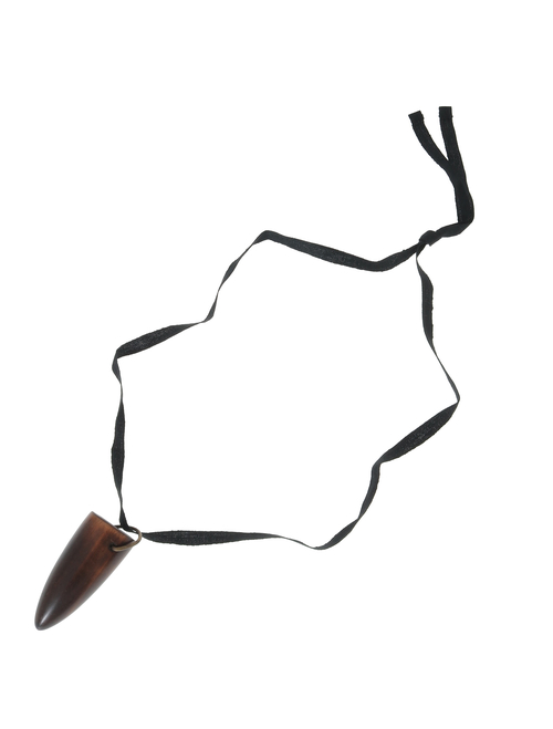 【DESIGNS BY SONIA/デザインバイソニア】ネックレス/Wooden burnt wood horn Necklace